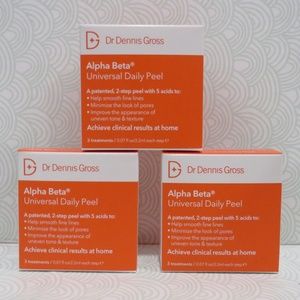 DR DENNIS GROSS💥ALPHA BETA UNIVERSAL DAILY PEEL 3 TREATMENTS - LOT OF 3💥